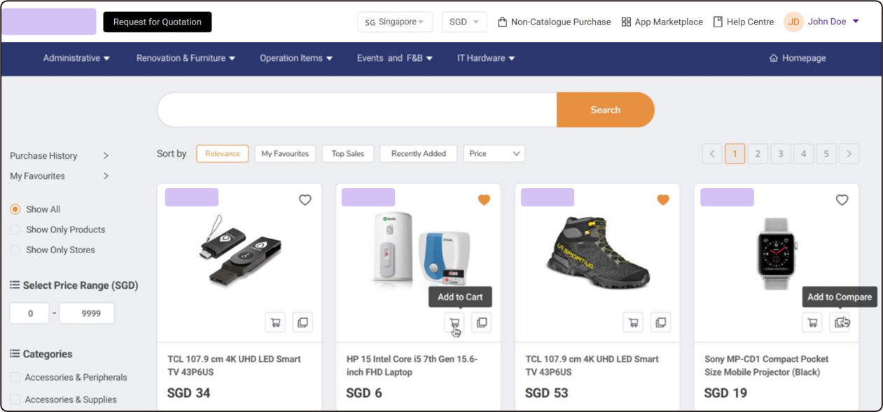 Buyer Marketplace View