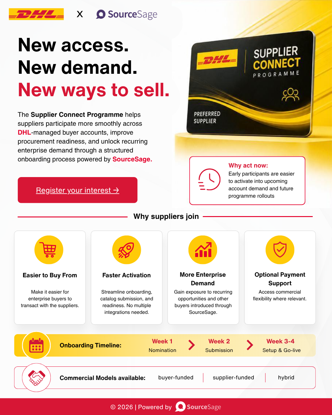 DHL cargo aircraft used for Supplier Connect Programme enrollment