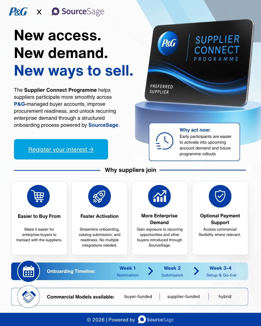P&G Supplier Connect Programme enrollment invitation